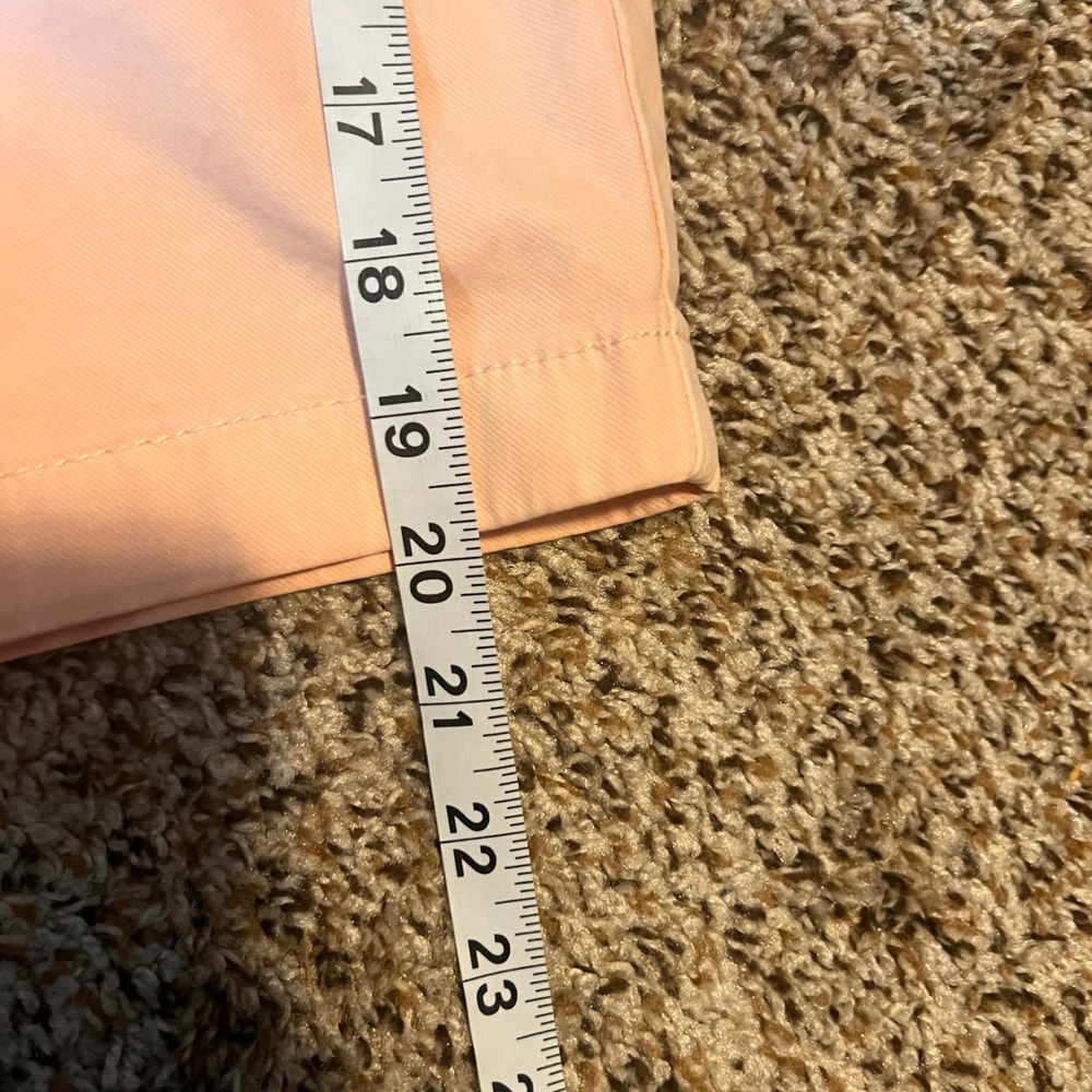 Caribbean Flat-Front Shorts Casual Chino Peach Size 36 - Picture 5 of 7